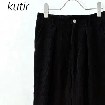 kutir 와이드 팬츠 코듀로이 허리밴딩 포켓 부착 심플