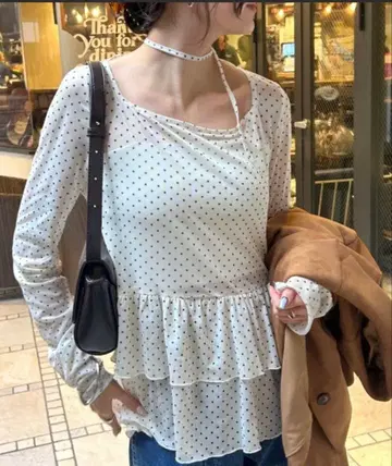 mystic 도트 티어드 풀오버