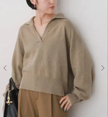 Spick & Span 울 혼방 피케 셔츠 풀오버