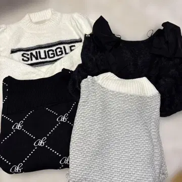 one way 스웨터 4세트