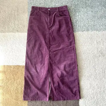 보르도 코듀로이 스커트 타이트 스커트 (캐주얼 깔끔)