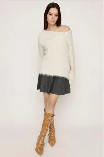 SLY 사이드 버튼 섀기 튜닉