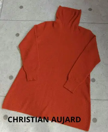 새상품급 CHRISTIAN AUJARD 11T 오렌지 터틀 니트 튜닉