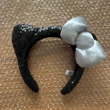 USJ 유니버셜 머리띠 스팽글 키티 헬로키티 블랙