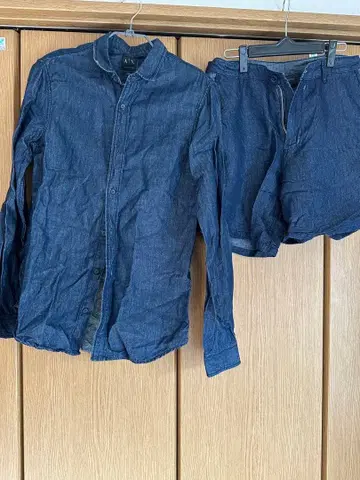 A|X 다크 블루 데님 셔츠