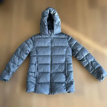 유니클로 UNIQLO 후드 부착 그레이 다운 자켓