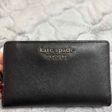 케이트 스페이드 블랙 이단 접이식 지갑