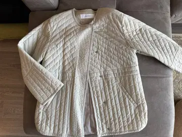 journal standard 라이트 그레이 베이지 퀼팅 자켓