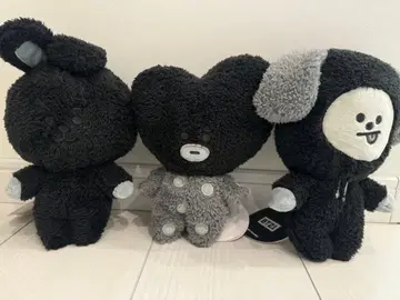 BT21 봉제 인형 블랙 3체 세트