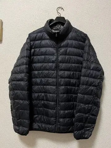 유니클로 울트라 라이트 다운 / XL 블랙 다운 90% 지퍼 남성용
