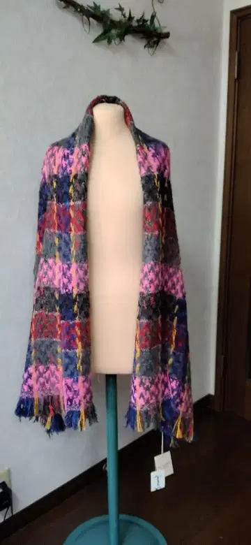 택 포함 새상품 프랑스제 대형 스톨 정가 12980엔