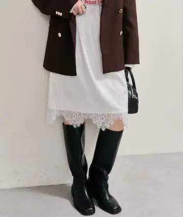 밑단 레이스 멀티 스커트