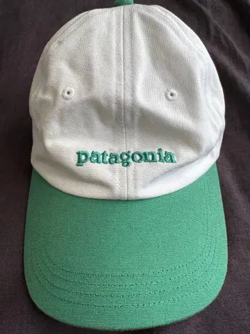 patagonia 오가닉 코튼 캡 화이트/그린