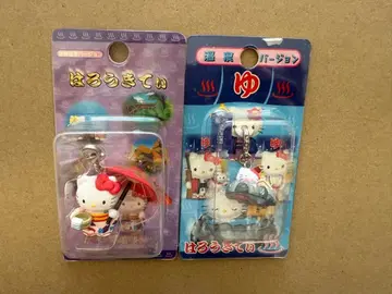 지역 한정 키티 헬로키티 지퍼 마스코트 온천 버전 키티