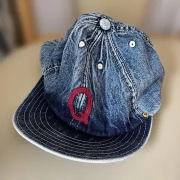 DECHO 데님 Q 자수 야구 모자