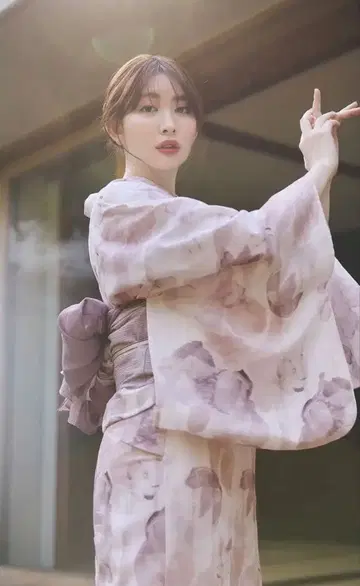 herlipto 꽃무늬 유카타 오비 세트