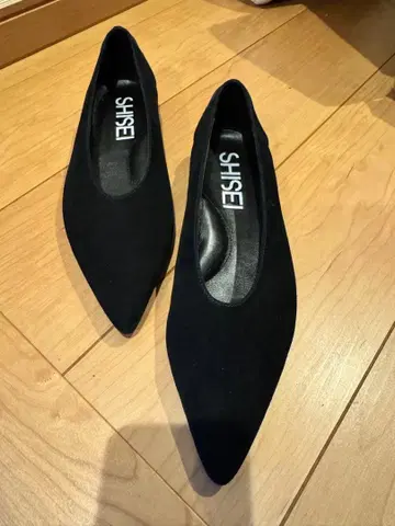 SHISEI 블랙 스틸레토 펌프스 38