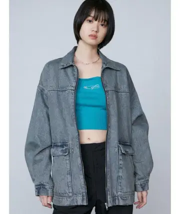 EMODA 빈티지 라이크 오버 데님 블루종