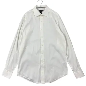 ALFANI 긴팔 셔츠 화이트 무지 레귤러 카라 드레스 캐주얼