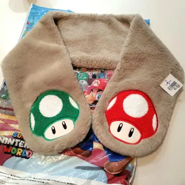 새상품 USJ 한정판 슈퍼 닌텐도 월드 슈퍼 버섯 머플러