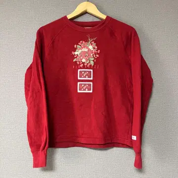 [레어템] PINK HOUSE 빨간색 레드 트레이닝복 꽃무늬 면100%