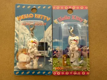 지역 한정 키티 헬로키티 지퍼 마스코트 2세트 레어 희귀