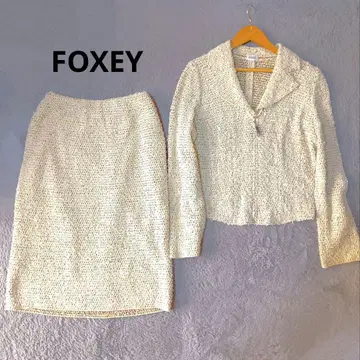 새상품급 FOXEY 스커트 셋업 40 상하의 세트 폭시