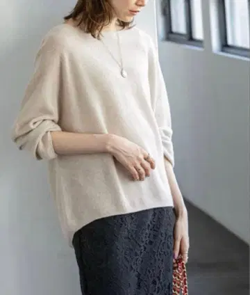 noble 파인 울 니트 베이지