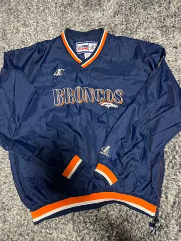 [ 전체 자수 디자인 ] NFL 나일론 풀오버 네이비 전체 자수 브코스