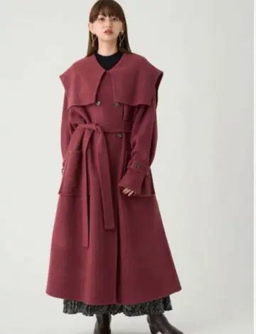 snidel 빅 컬러 리버 코트 레드 빨간색 00 사이즈