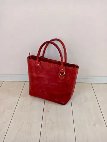 가죽 토트백 빨간색