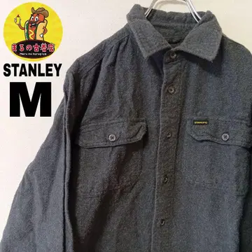 USA 구제 의류 STANLEY 플란넬 셔츠 M 차콜 그레이