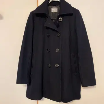 URBANRESEARCH 네이비 더블 브레스트 피 코트