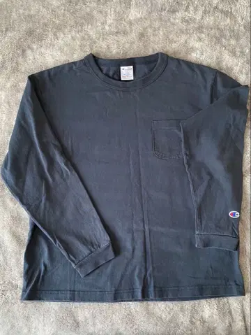 Champion T101 롱 슬리브 티셔츠 L 다크 그레이