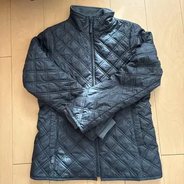 블랙 퀼팅 자켓 풀 집업