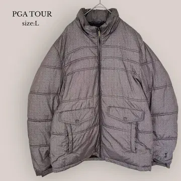 PGA TOUR 다운 자켓 남성용 충전솜 브라운 두꺼운 원단