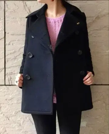 미사용급 캐시미어 100% THE RERACS 피 코트 블랙 배치 부착