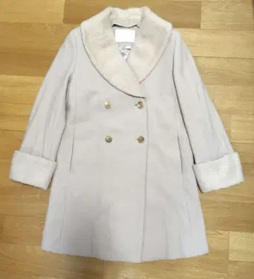 Ballsey 더블 브레스트 코트 핑크 베이지 투모로우랜드