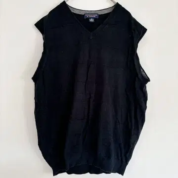 ROUND TREE&YORK 블랙 V넥 베스트 M 신사 니트 가을/겨울