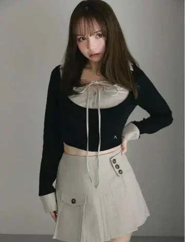 ANDMARY 스트라이프 패턴 셋업 S 사이즈