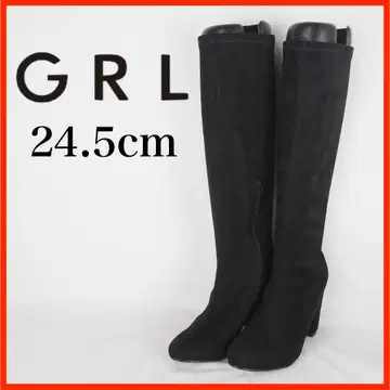 G1141*GRL*그레일*롱 부츠*24.5cm*블랙