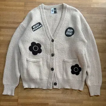 마리 퀀트 데이지 로고 가디건 베이지 L