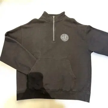 HUF 하프 지퍼 스웨트 셔츠 블랙 L 사이즈