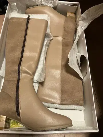 테헨 롱 부츠 베이지