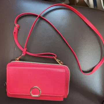 빨간색 숄더백 (지갑 숄더)