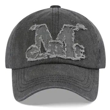 MUCENT 그레이 로고 캡 모자