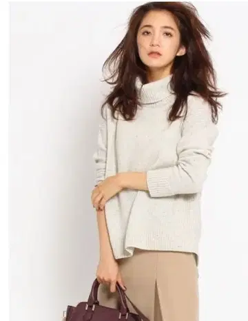 INDIVI 멜란지 터틀넥 니트