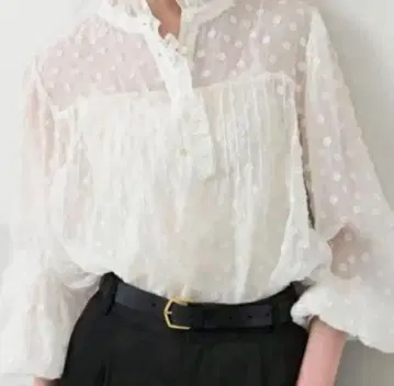 SLOBE IENA 슬로브 이에나 플라워 자카드 프릴 블라우스