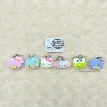 산리오 캐릭터즈 마스코트 자물쇠 키체인 전 6종 가챠
