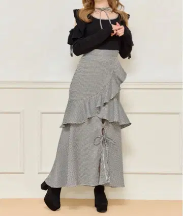 apres jour 레이스업 리본 스커트